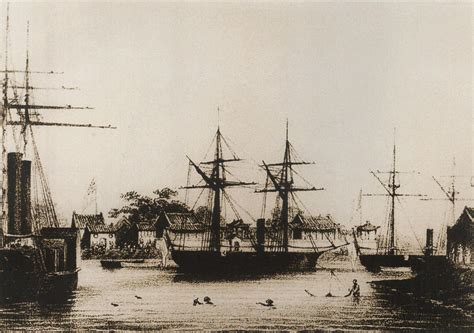 1858年英法舰队在美俄两国支持下袭击大沽口大沽炮台
