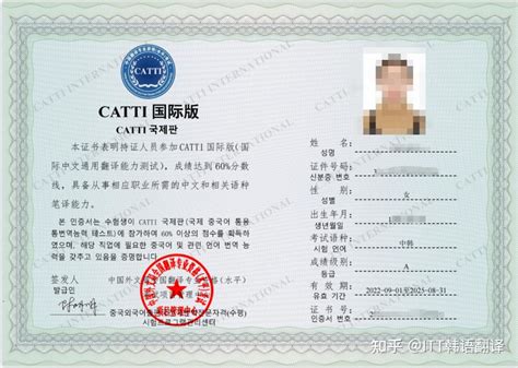 catti国际版证书