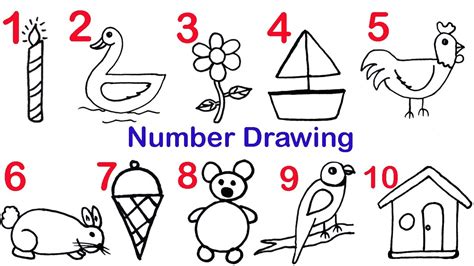 draw small animals with numbers