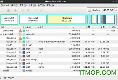 linux下载磁盘分区工具