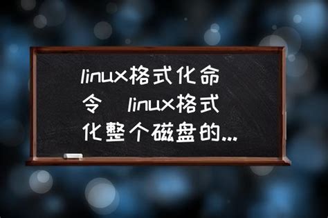 linux格式化硬盘