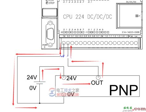pnp传感器通过继电器接plc