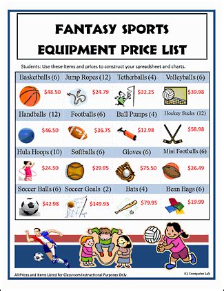 price list of sports life