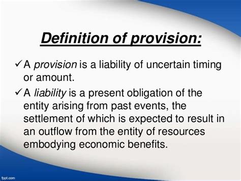 the definition of provision