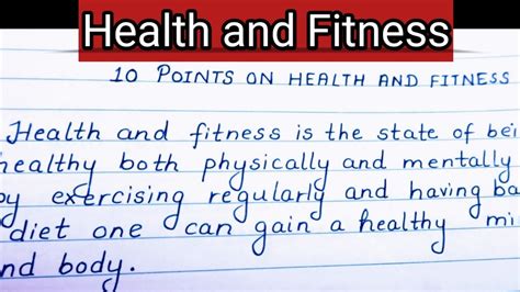 write about health andfitness